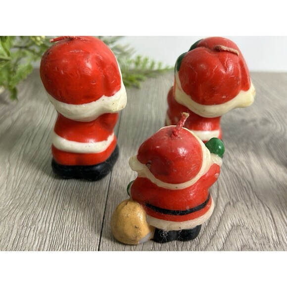 Vintage Russ Christmas Candle Figurines Santa Snowman Lot Of 6 Unused READ - Picture 6 of 15